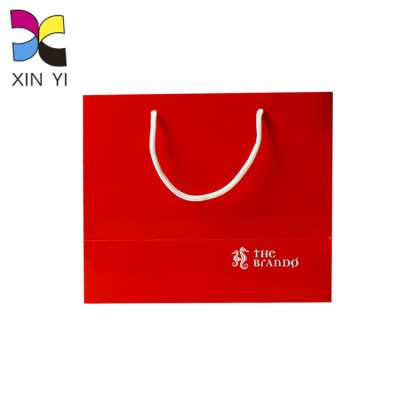 Guangzhou printing factory custom shopping luxury gift  paper bag with your own logo