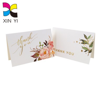 Uncoated Paper Foil Logo Thank You Card Printing Festival Greeting Cards