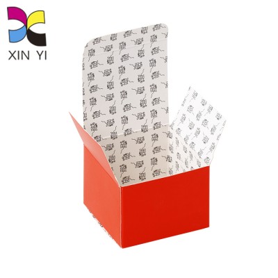 Oem Design Silver Foil Logo Paper Package Red Lashes Scrub Lotion Packaging Boxes