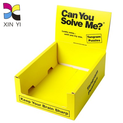 Customized Coated Paper Folding Yellow Display Puzzle Set Packaging Boxes