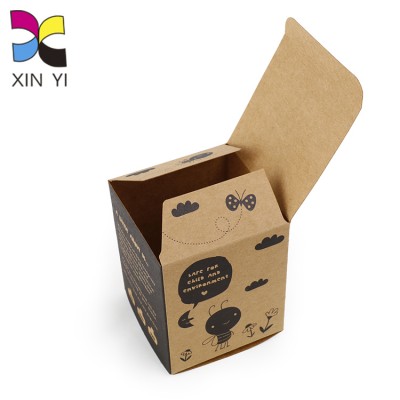 Black Printing Natural Recycled Packaging Boxes Kraft Paper Boxes