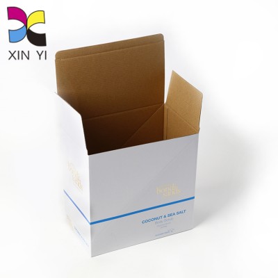 Custom Foil Logo Wine Tumbler Mug Box E Flute Corrugated Packaging Paper Box