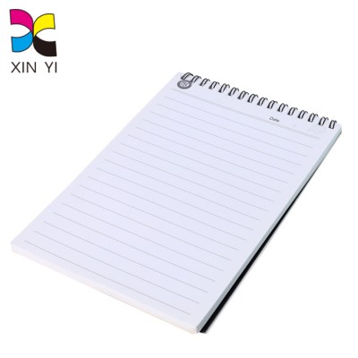 Plain White Wire Kids Spiral Binding Notebook School Custom Notebook