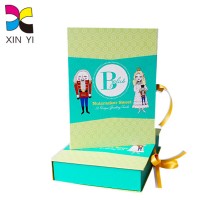 OEM guangzhou suppliers elegant design rigid ribbon gift package paper box