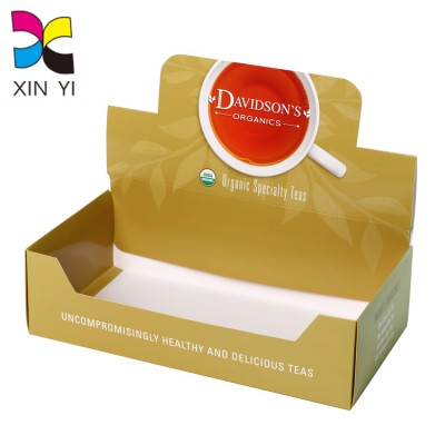 Free Sample Cardboard Pdq Paper Package Box Foldable Tea Box Display Boxes