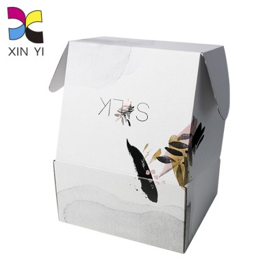 High quality CMYK print corrugated paper folding clothes pack gift box