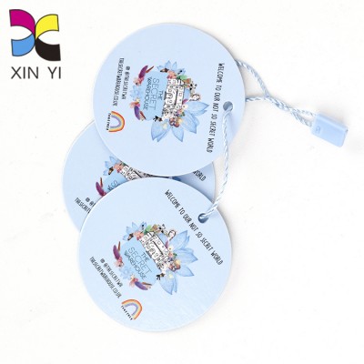 Guangzhou suppliers high quality customized fashion logo design labels printer hangtag for clothing